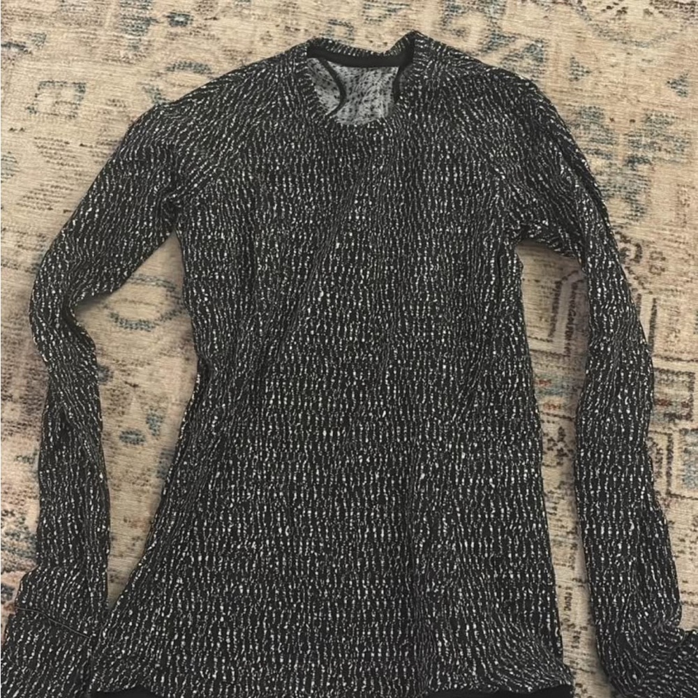 lululemon athletica Black & White Long Sleeve Tee